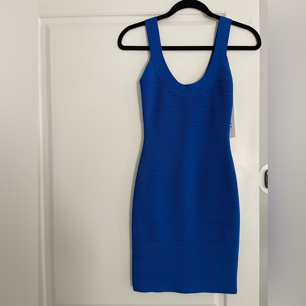 Herve Leger Paris New with Tags Blue Dress